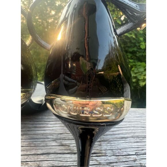 Guess Strap Ankle Heels Black/Silver Sz 9.5 patent leather NWT - Picture 5 of 7